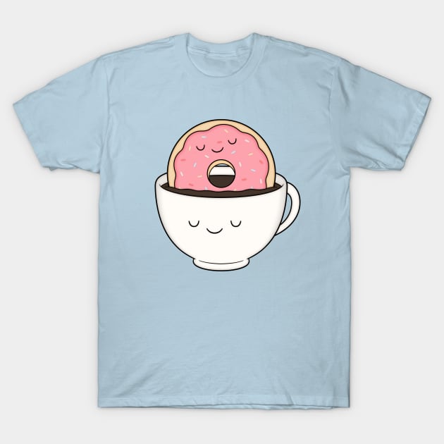 Coffee Loves Donut T-Shirt by kimvervuurt